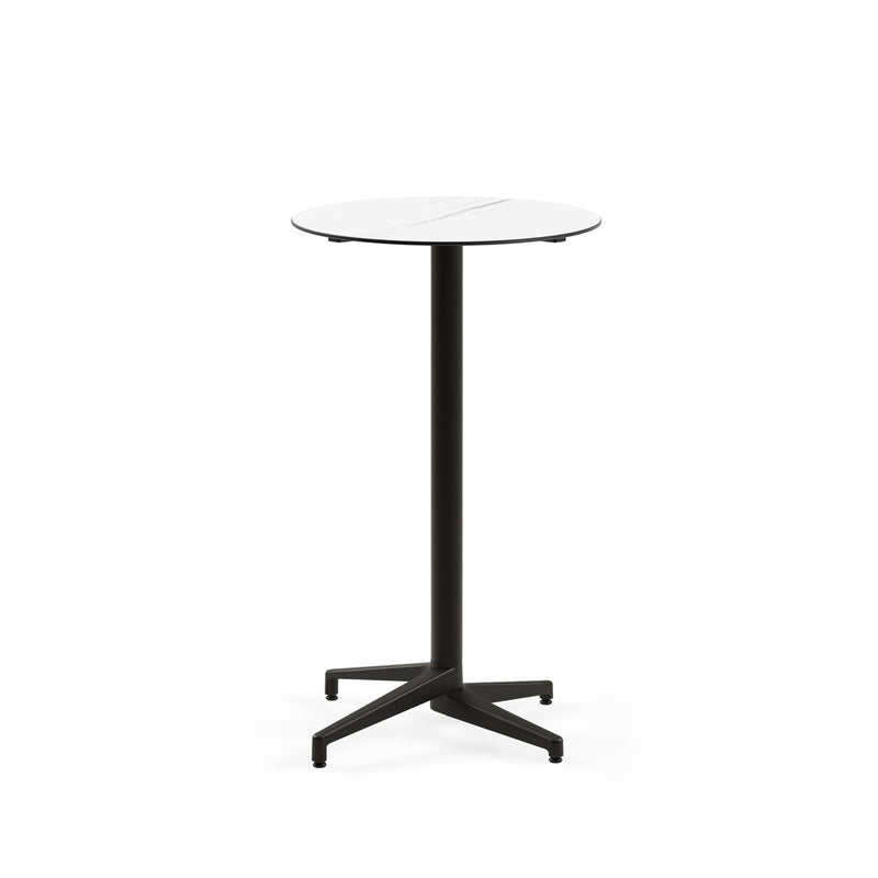 Moon-C Bar Ø69 | Fixed Bar Table - HPL/CPL WHITE MARBLE - M-BT-TMC15-BLK-HPL1 - 1