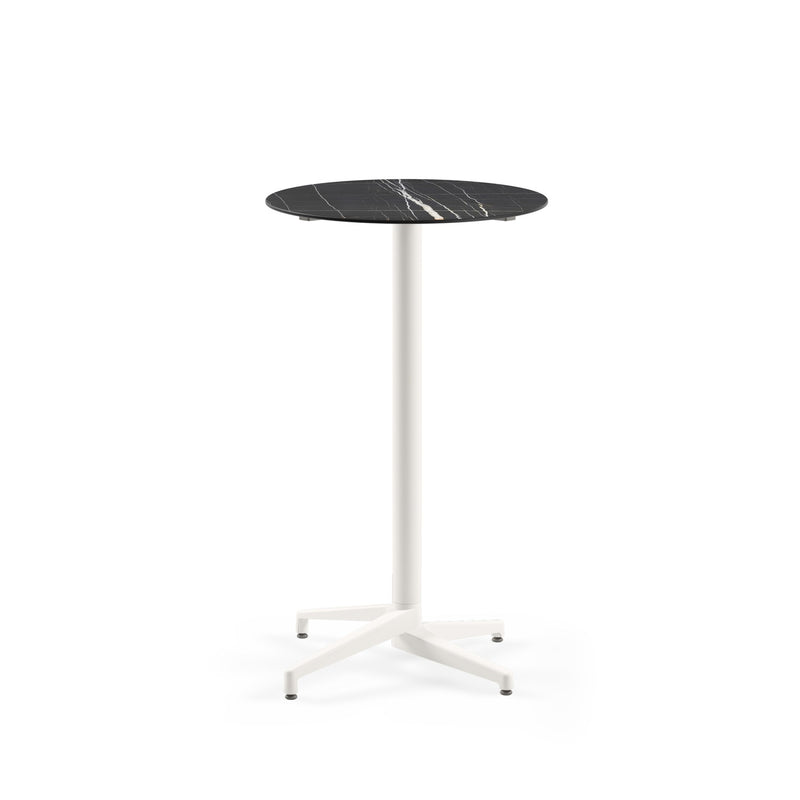 Moon-C Bar Ø69 | Fixed Bar Table - HPL/CPL BLACK MARBLE (5741 PALAZZO) - M-BT-TMC15-IVW-HPL2 - 1