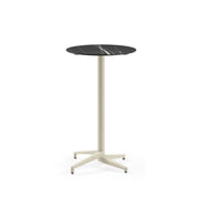 Moon-C Bar Ø69 | Fixed Bar Table - HPL/CPL BLACK MARBLE (5741 PALAZZO) - M-BT-TMC15-BEI-HPL2 - 1