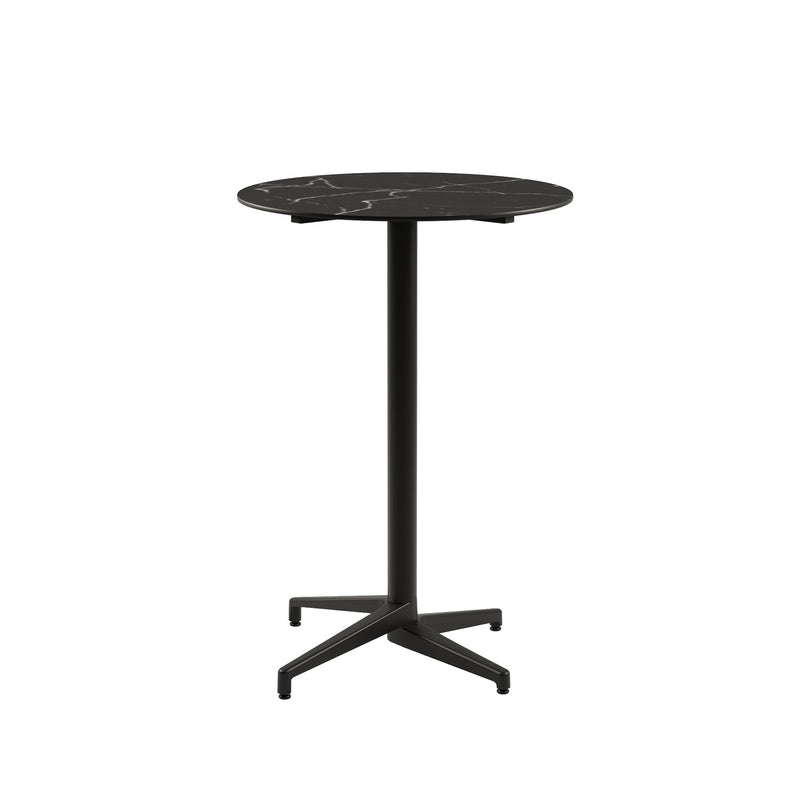 Moon-C Bar Ø77 cm | Fixed Bar Table - HPL/CPL BLACK MARBLE (5741 PALAZZO) - M-BT-TMC17-BLK-HPL2 - 1