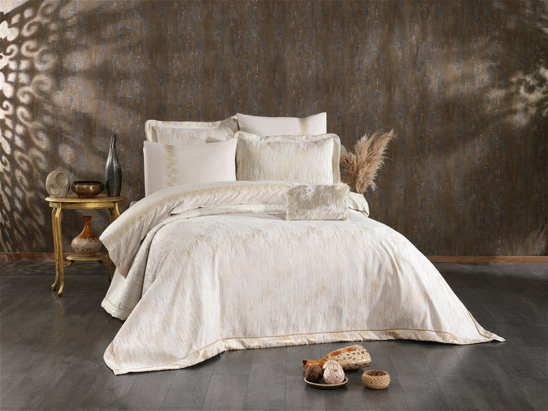 Atmacha Home And Living Bedding Set Ecru Stella 8-Piece Luxury Bridal Bedding Set