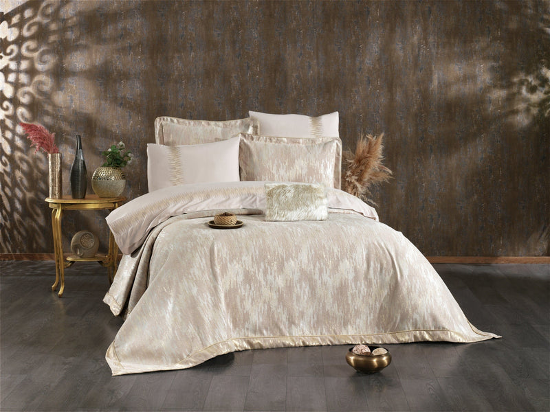 Atmacha Home And Living Bedding Set Gold Stella 8-Piece Luxury Bridal Bedding Set