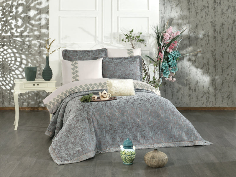 Atmacha Home And Living Bedding Set Turquoise Sara 8-Piece Luxury Bridal Bedding Set