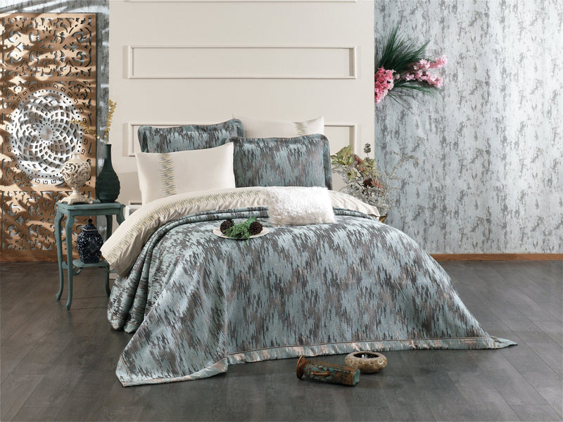 Atmacha Home And Living Bedding Set Turquoise Stella 8-Piece Luxury Bridal Bedding Set