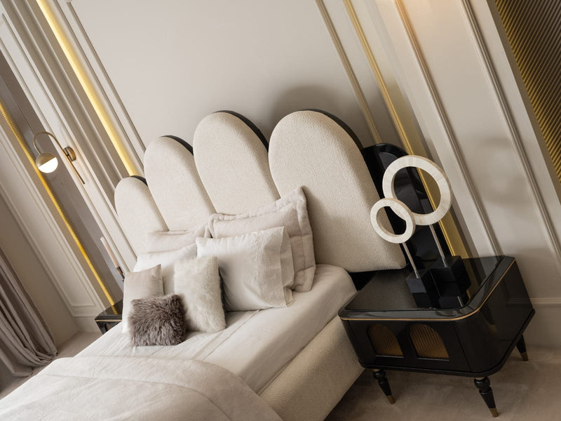 Atmacha Home And Living Bedside Table Anthracite / Antique Brass Knightsbridge Bedside Table