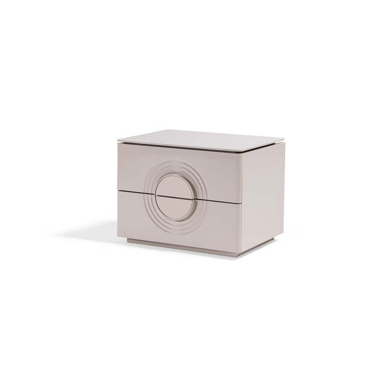 Atmacha Home And Living Bedside Table Beige / Gold Panmeras Bedside Table