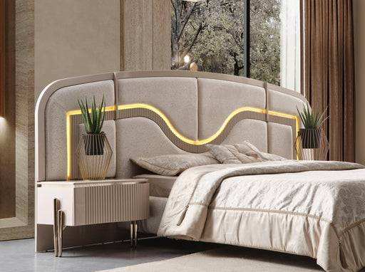 Atmacha Home And Living Bedside Table Cream / Gold Star Bedside Table