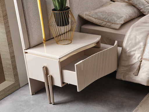 Atmacha Home And Living Bedside Table Cream / Gold Star Bedside Table