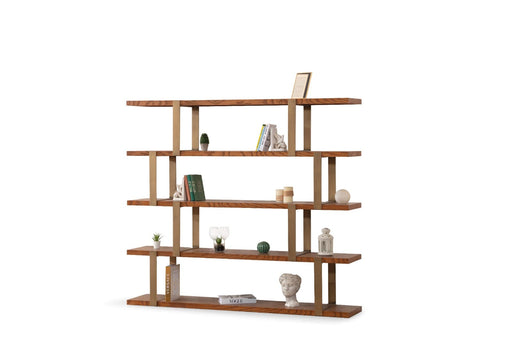 Atmacha Home And Living Bookcase Walnut / Standard / Brass Caps Bookcase