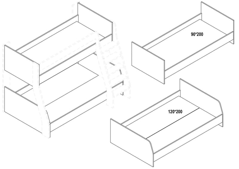 Atmacha Home And Living Bunk Bed Romy Bunk Bed