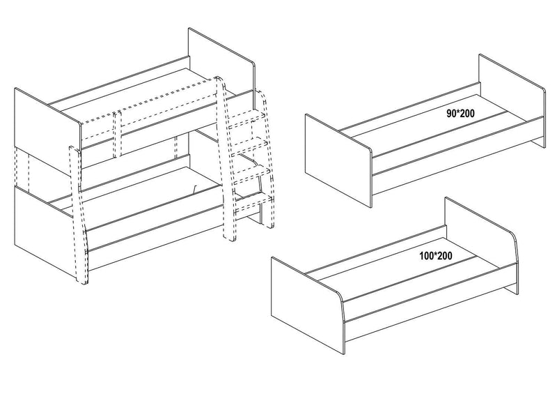Atmacha Home And Living Bunk Bed Vivi Bunk Bed