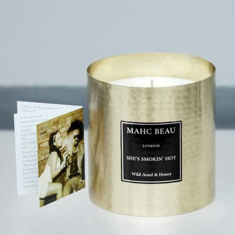 Atmacha Home And Living Candles 600g She’s Smokin Hot. 300g or 600g Gold Filled Deluxe