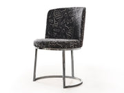 Atmacha Home And Living Chair Black & Silver Patern / Gold Gucci Chair