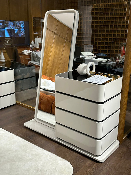 Atmacha Home And Living Chest Of Drawers Chest of Drawer With Mirror Coco Chest Of Drawers With Long Mirror