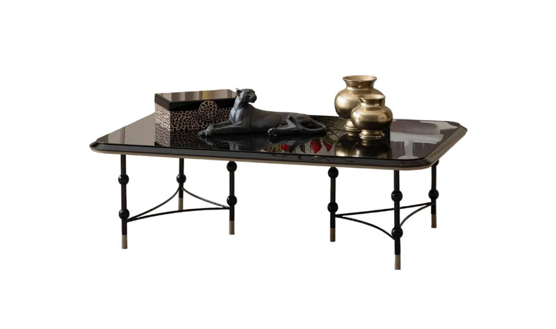 Atmacha Home And Living Coffee Table Black / Antique Brass Knightsbridge Coffee Table