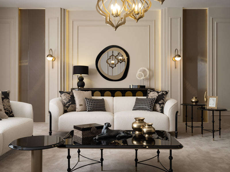 Atmacha Home And Living Coffee Table Black / Antique Brass Knightsbridge Coffee Table