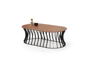 Atmacha Home And Living Coffee Table Black / MDF, Walnut Veneer, Metal / Standard Carmen Coffee Table