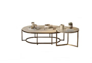 Atmacha Home And Living Coffee Table Cream / Antique Brass Monarch Coffee Table