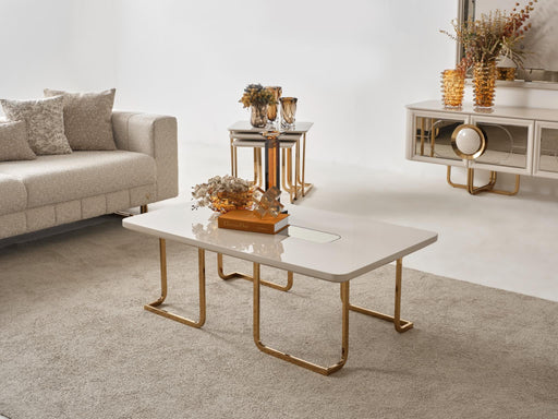Atmacha Home And Living Coffee Table Cream / Gold Rixos Coffee Table