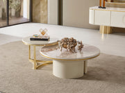 Atmacha Home And Living Coffee Table Luxury(Shiny Gold) / Set Of 2 Farella Coffee Table