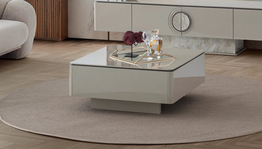 Atmacha Home And Living Coffee Table Marble Effect New Pearl Coffee Table