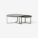 Atmacha Home And Living Coffee Table Retro Silver - Black Concrete / Rose Gold Mercedes Twin Coffee Table