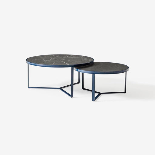 Atmacha Home And Living Coffee Table Royal Marble - Black Concrete / Rose Gold Mercedes Twin Coffee Table