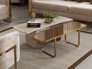 Atmacha Home And Living Coffee Table Taupe / Gold Solo Coffee Table