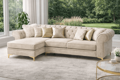 Atmacha Home And Living Corner Sofa Modern Chesterfield Corner Sofa
