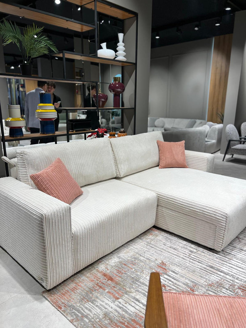 Atmacha Home And Living Corner Sofa Pearl Corner Sofa Bed with Storage