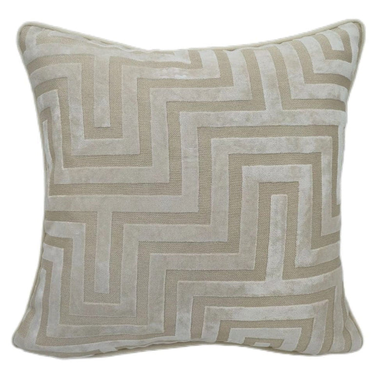 Atmacha Home And Living Cushion 43x43 cm / Ivory Paul Moneypenny Amazing Ivory Cushion - Maze Cut Velvet (43x43 cm)