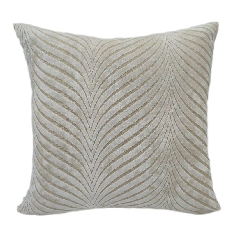Atmacha Home And Living Cushion 45X45 cm / Ivory Malini Rada Ivory Cushion - Cut Velvet Fan Ivory (45x45 cm)