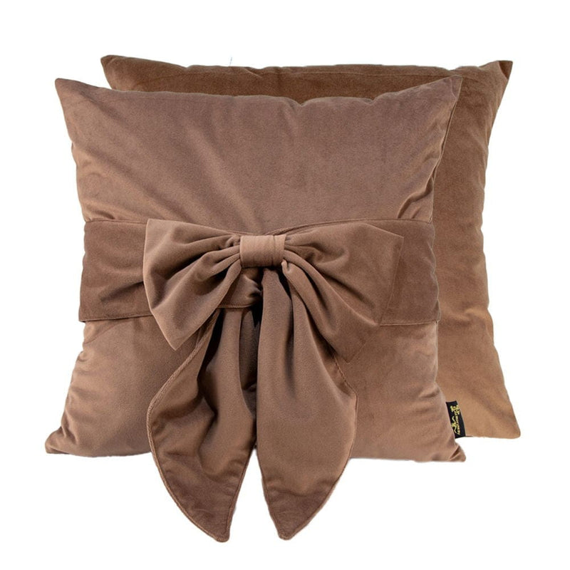 Atmacha Home And Living Cushion 45X45 cm / Taupe Tiedup Bow Taupe Cushion - Paul Moneypenny Collection (45x45 cm)