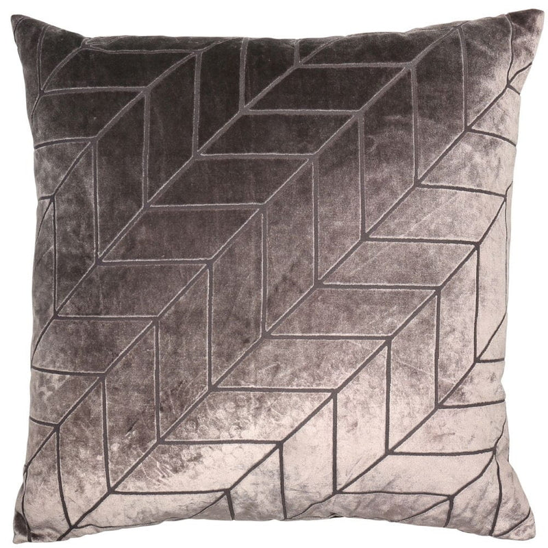 Atmacha Home And Living Cushion 56x56 cm / Brown Cut Velvet Chevrons Truffle Cushion 56 X 56
