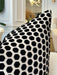 Atmacha Home And Living Cushion Large Hex Cut Velvet Black Cushion 56 X 56