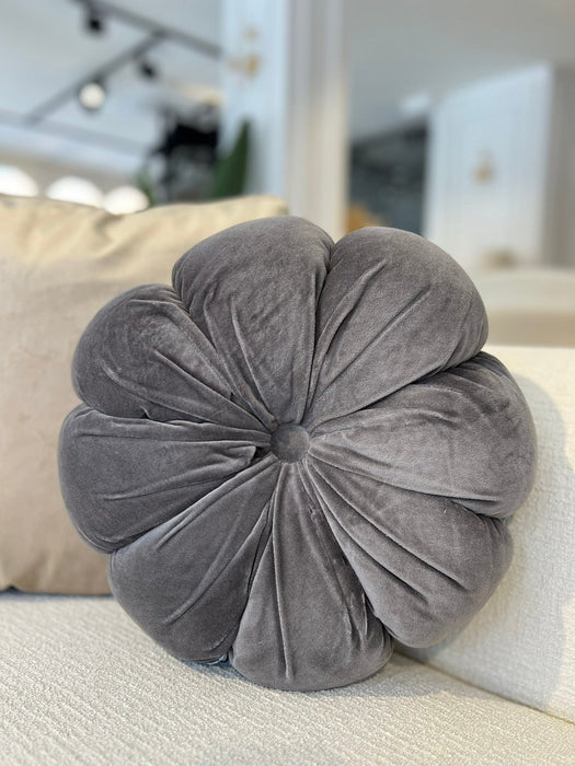 Atmacha Home And Living Cushion Round Fleur Grey Cushion