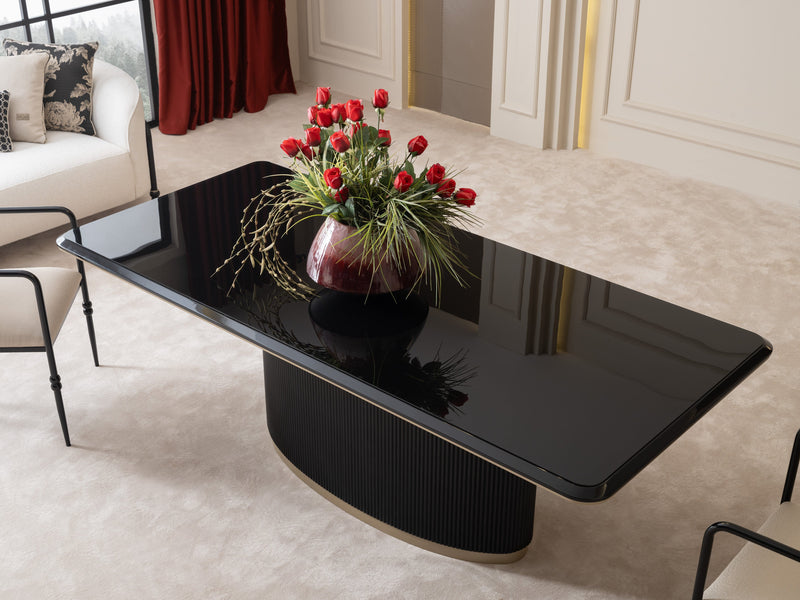 Atmacha Home And Living Dining Room Set Dining Table With 6 Chairs & Sideboard With Mirror / Antique Brass Knightsbridge Dining Room Set | Dining Table & 6 Chairs & Sideboard & Mirror