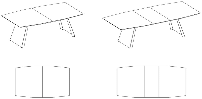 Atmacha Home And Living Dining Table Bella Automatic Extendable Dining Table