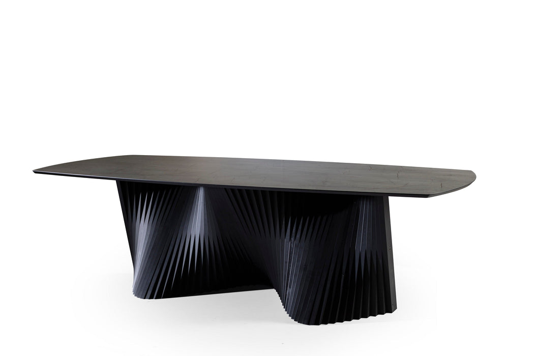 Atmacha Home And Living Dining Table Black Marble Effect Regent Dining Table