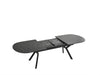 Atmacha Home And Living Dining Table Black Marble Effect Ursano Extandable Dining Table