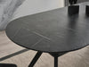 Atmacha Home And Living Dining Table Black Marble Effect Ursano Extandable Dining Table