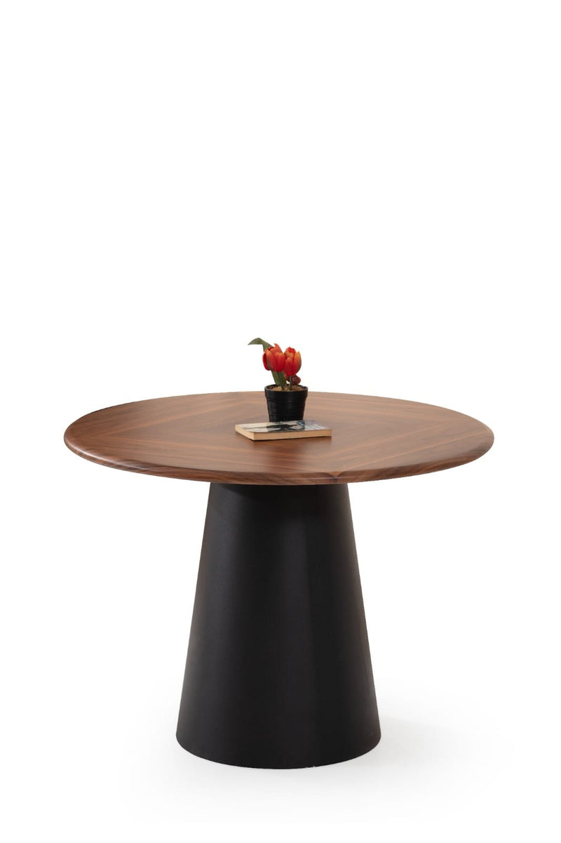 Atmacha Home And Living Dining Table Black / MDF, Walnut Veneer, Metal / Standard Danilo Dining  Table