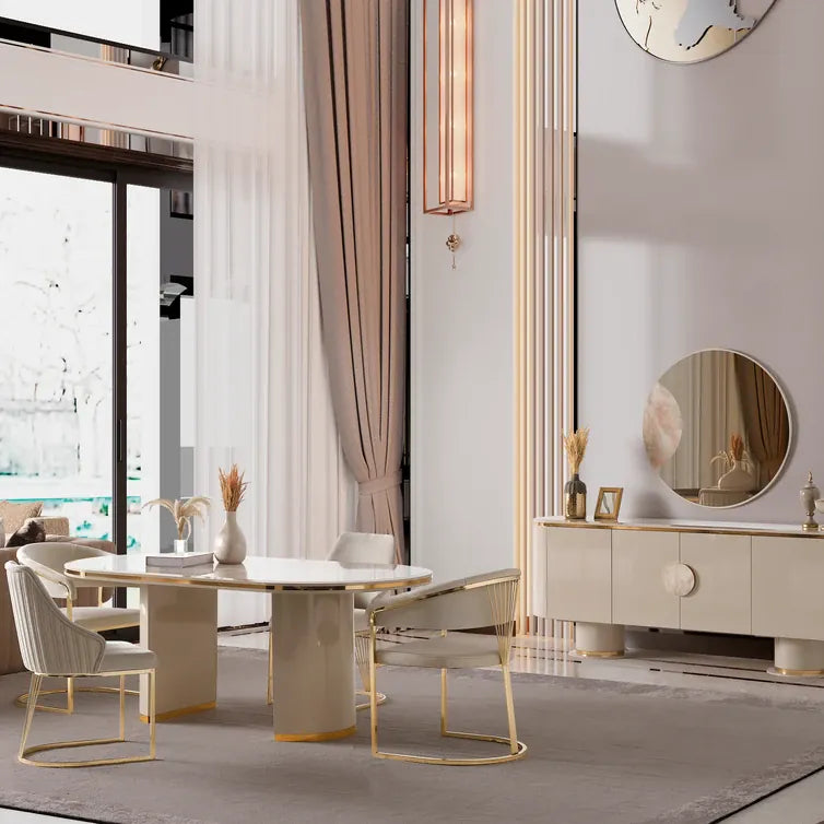 Atmacha Home And Living Dining Table Cirello Cream Dining Table