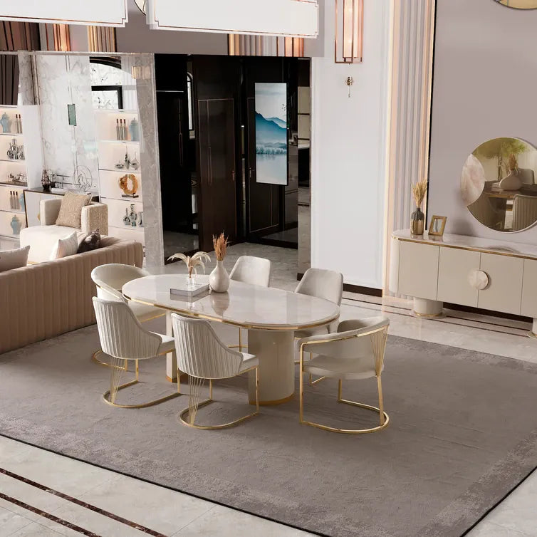 Atmacha Home And Living Dining Table Cirello Cream Dining Table