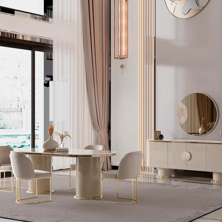 Atmacha Home And Living Dining Table Cirello Cream Dining Table