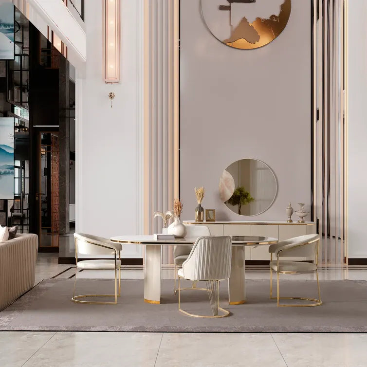 Atmacha Home And Living Dining Table Cirello Cream Dining Table