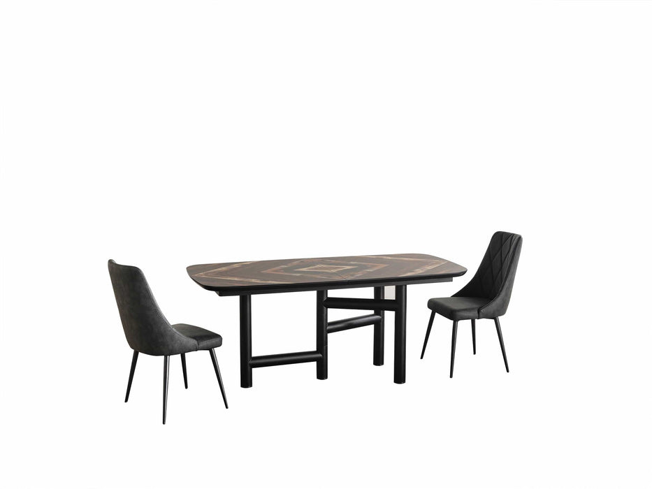 Atmacha Home And Living Dining Table Cosmic Double Extendable Dining Table