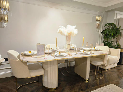 Atmacha Home And Living Dining Table Dining Table & 6 Chairs Odette Dining Table (Outlet)