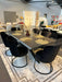 Atmacha Home And Living Dining Table Dining Table / Black Marble Effect Cosmos Chair