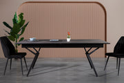 Atmacha Home And Living Dining Table Elowen Double Extendable Dining Table